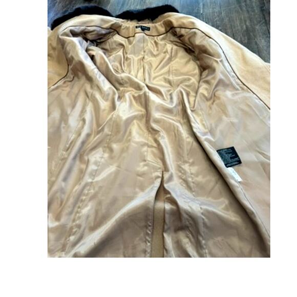 "VIA SPIGA" Stunning Wool Coat, Faux Fur Trim, Asymmetrical Zipper,Belted,8 - Picture 13 of 16